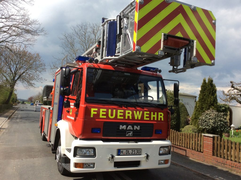 Die Drehleiter der Feuerwehr Barsinghausen