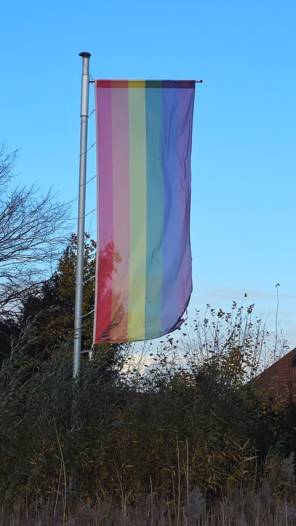 Wir möchten zum Zeichen des Miteinanders die Regenbogenflagge am Rathaus sehen